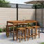 Have Bar Bord Naturfarvet 180 x 88,5 x 105 cm Massivt Akacietræ