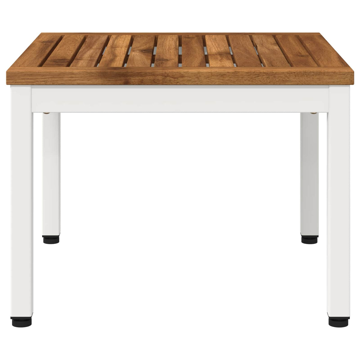 Sofabord Natur og hvid 50 x 48,5 x 36 cm Massivt Akacietræ