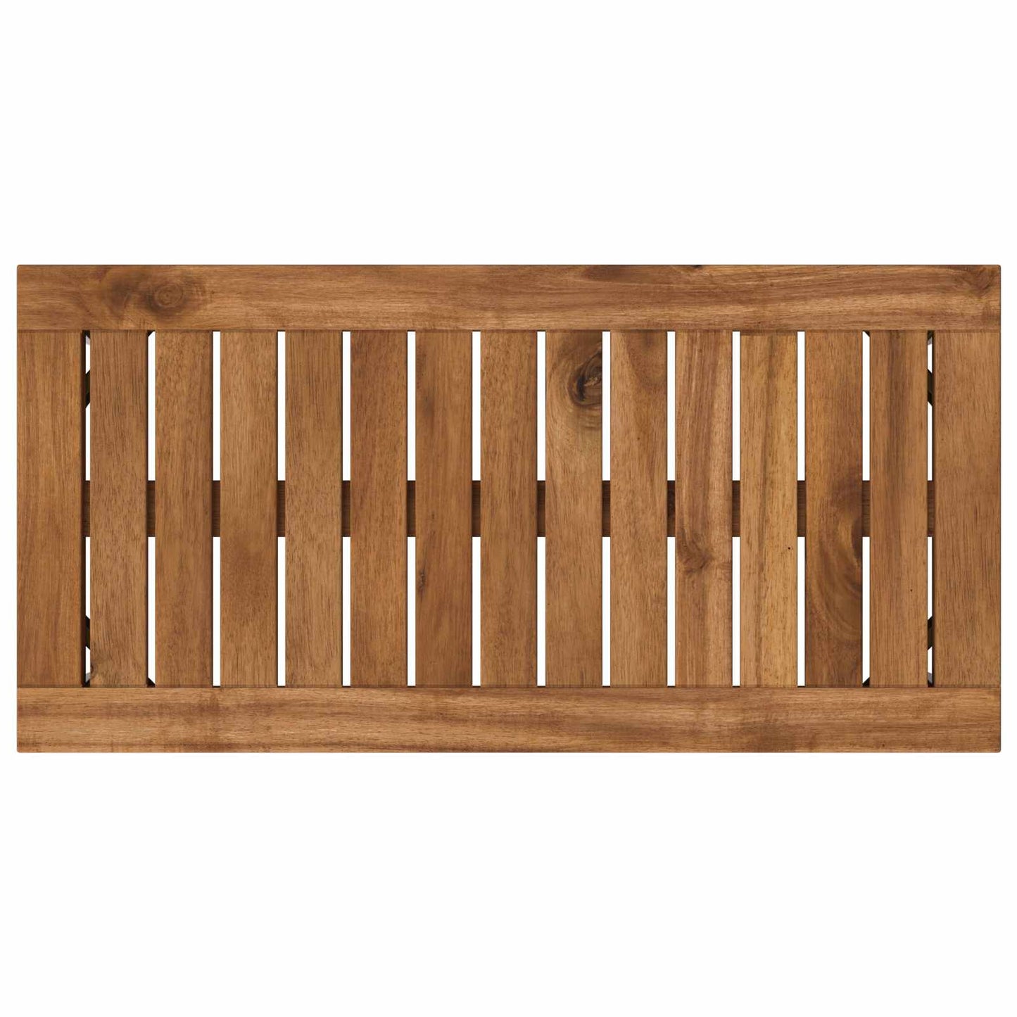 Sofabord Natur og hvid 60,5 x 30 x 36 cm Massivt Akacietræ
