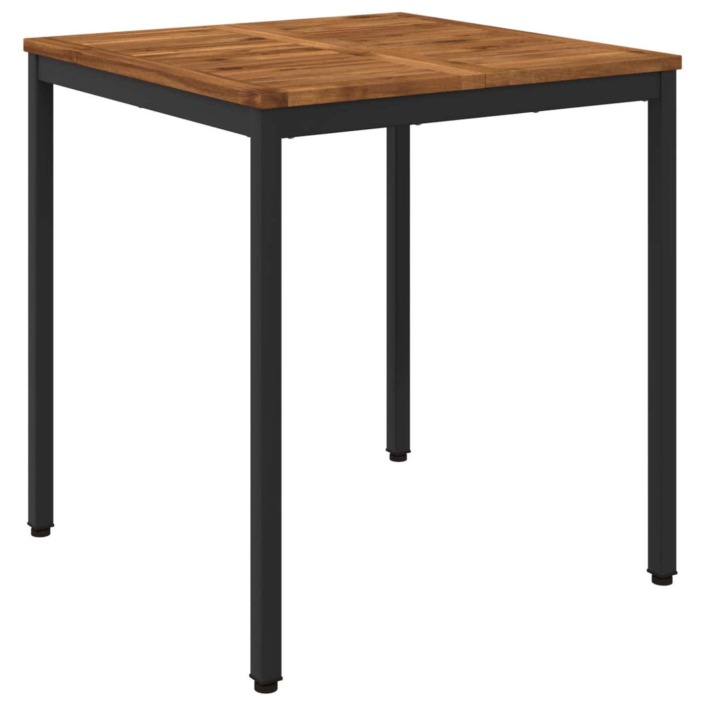 Havemiddagstabel Naturfarvet og sort 70 x 68,5 x 75 cm
