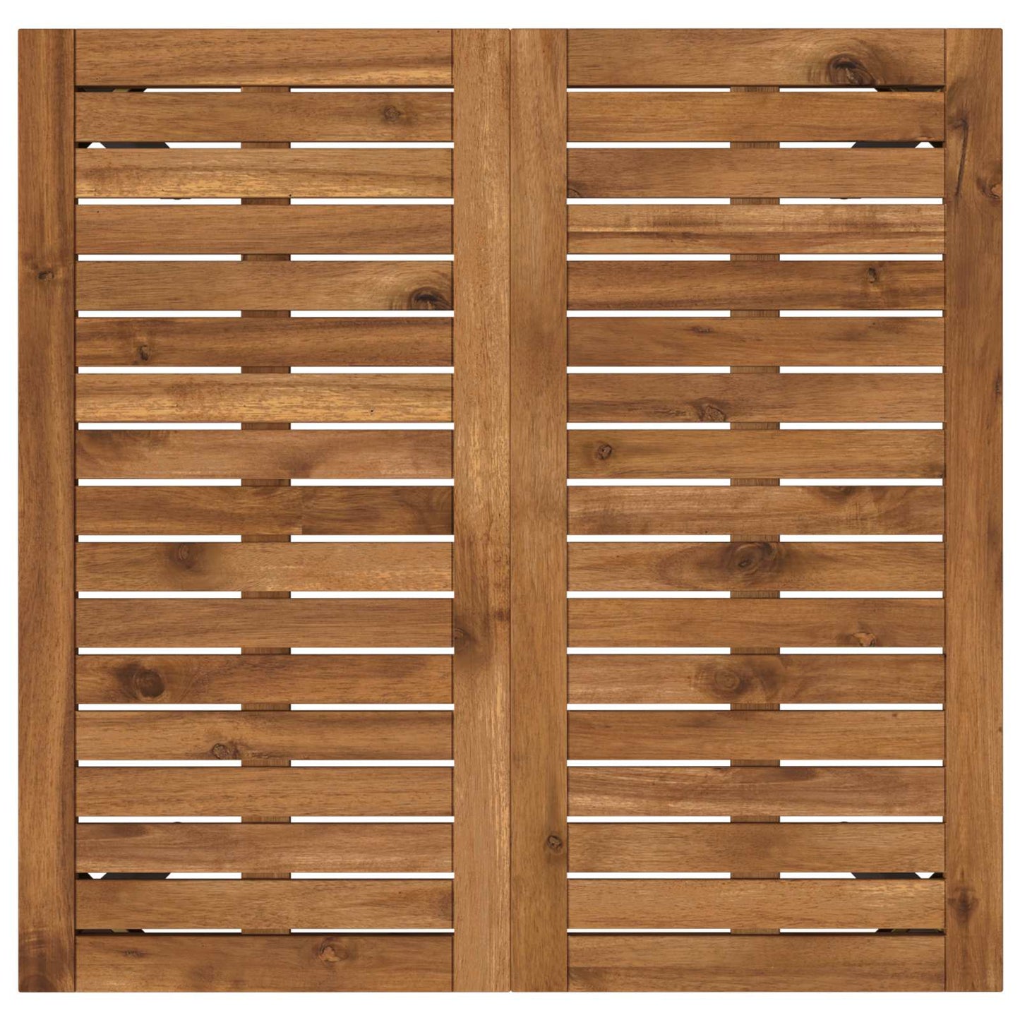 Havemiddagstabel Naturfarvet og sort 70 x 68,5 x 75 cm