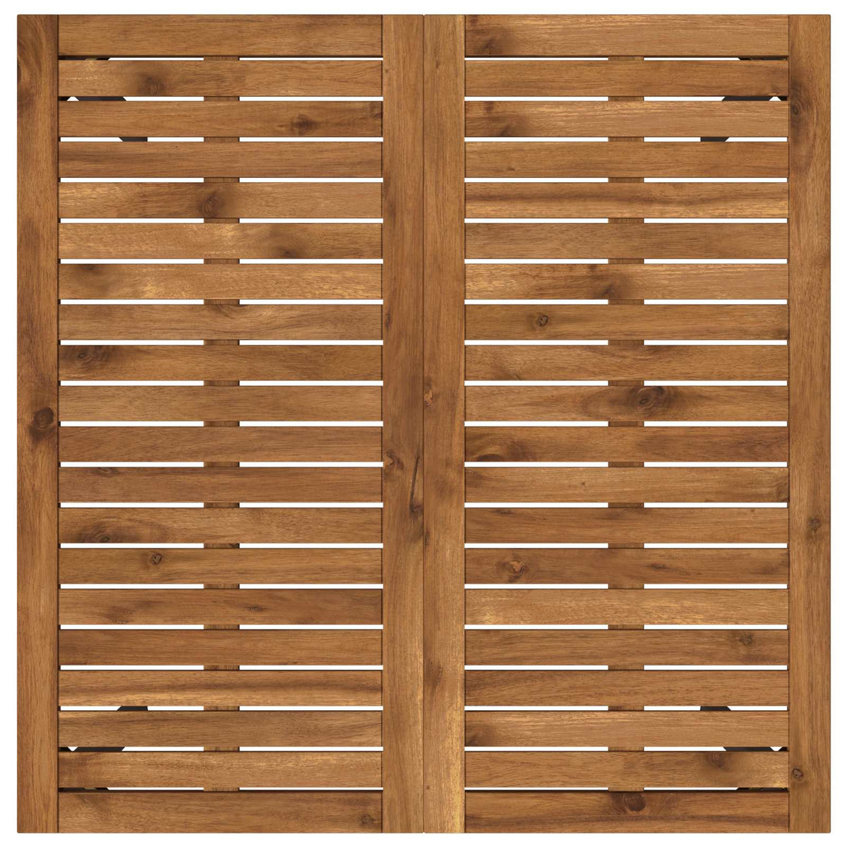 Havemiddagstabel Naturfarvet og sort 80 x 80,5 x 75 cm
