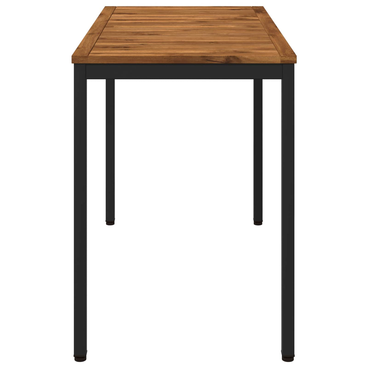 Havemiddagstabel Naturfarvet og sort 108,5 x 55 x 75 cm