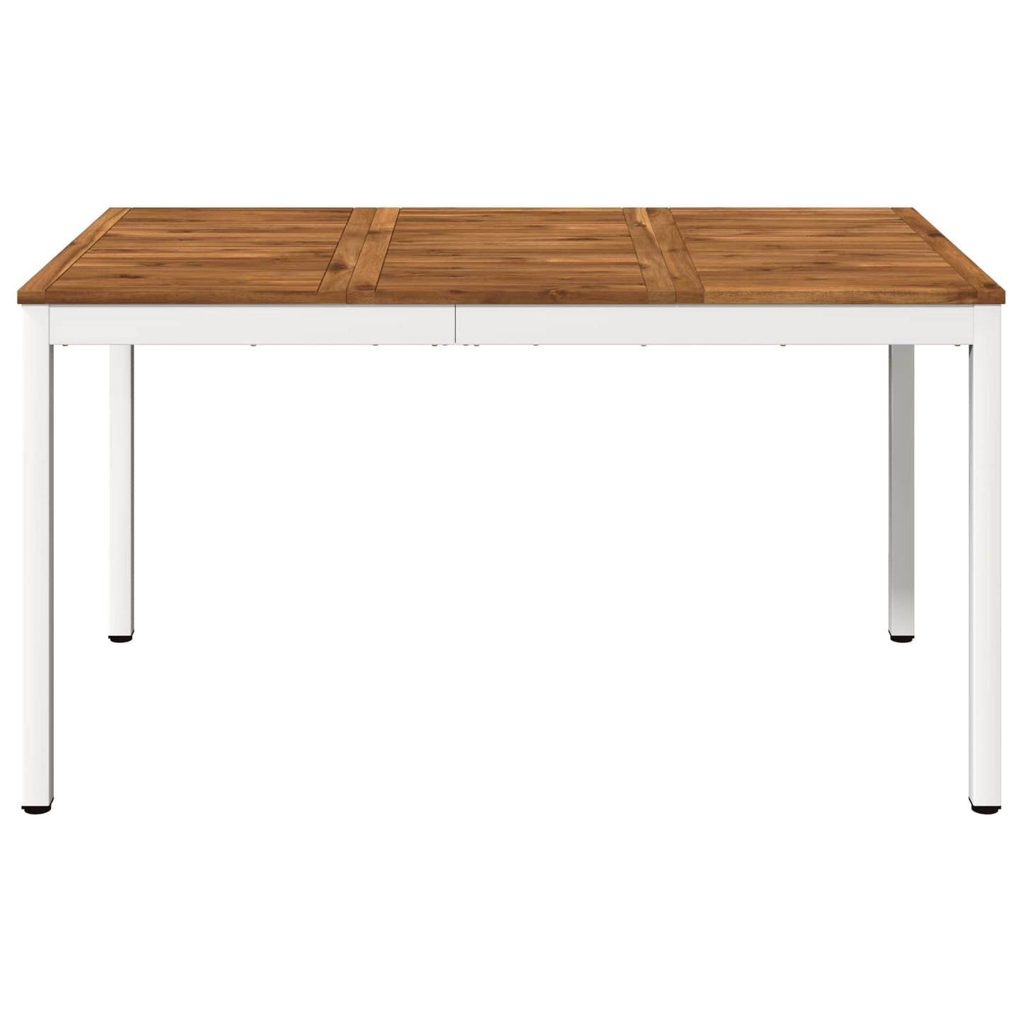 Havemiddagstabel Natur og hvid 141 x 80,5 x 75 cm
