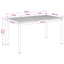 Havemiddagstabel Natur og hvid 141 x 80,5 x 75 cm