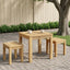 Sofabord Hvid 40 x 40,5 x 36 cm Massivt Akacietræ