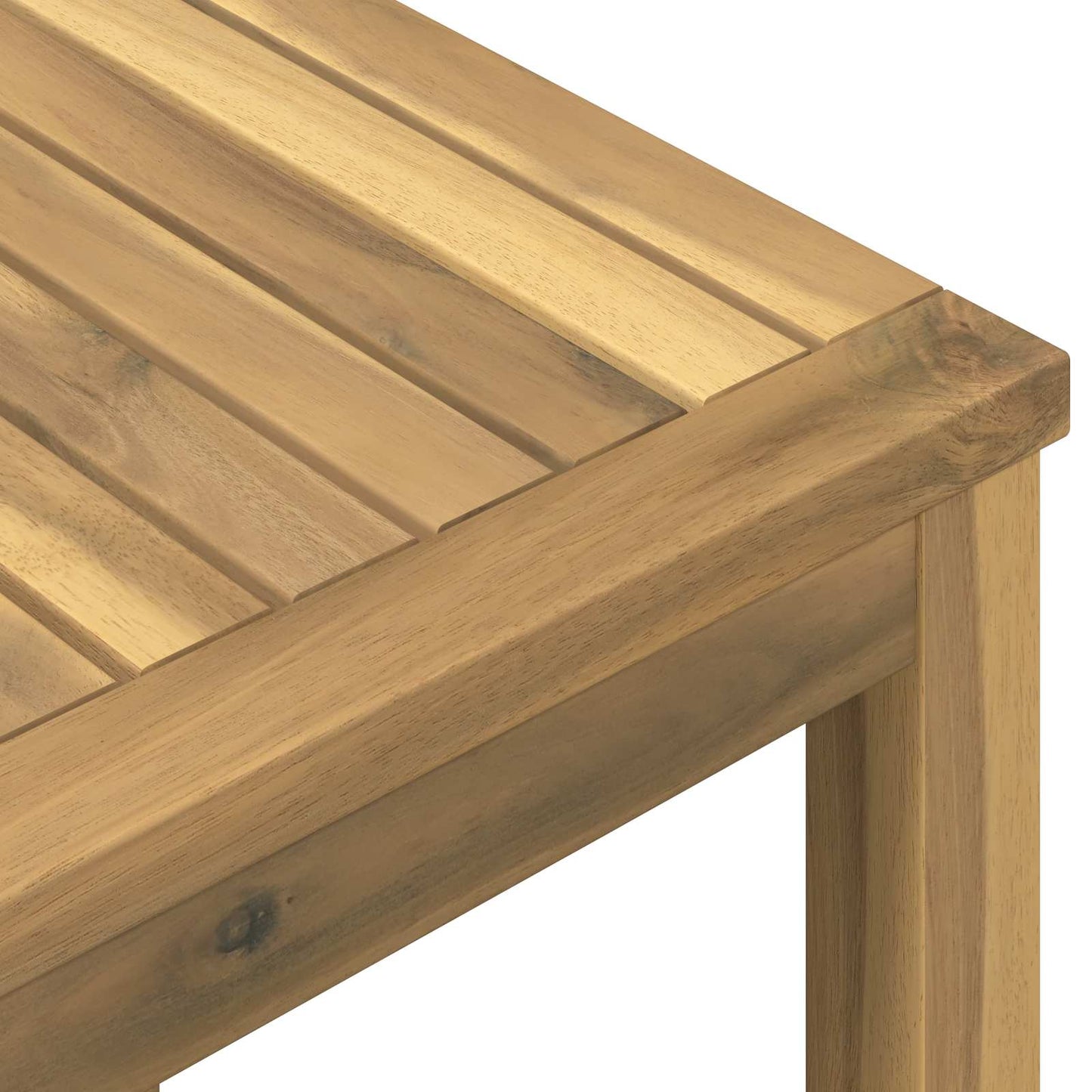 Sofabord Hvid 60 x 60,5 x 36 cm Massivt Akacietræ
