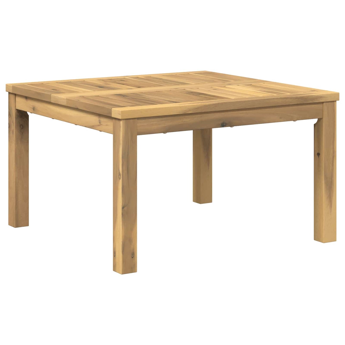 Sofabord Hvid 60 x 60,5 x 36 cm Massivt Akacietræ