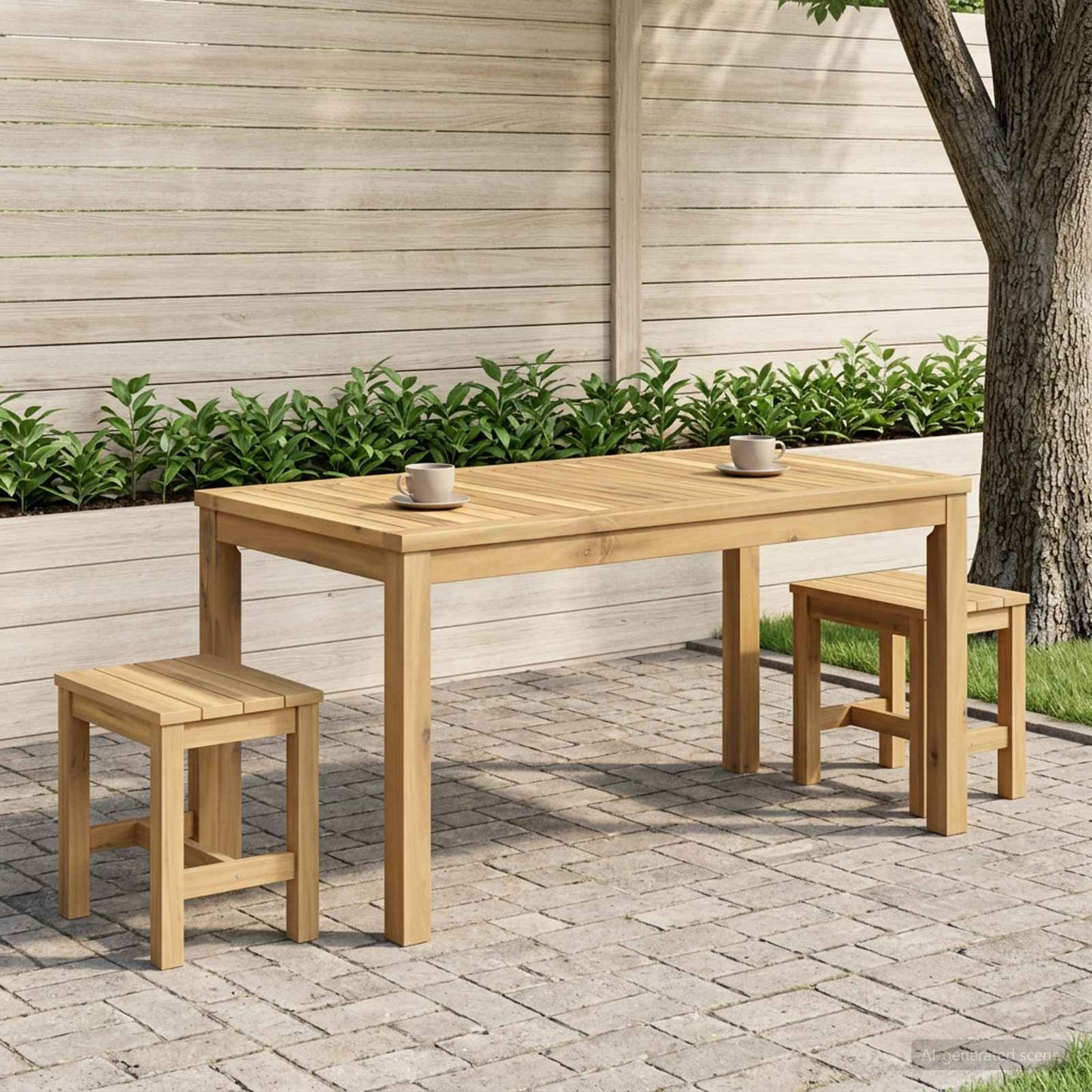 Sofabord Hvid 50 x 100,5 x 45 cm Massivt Akacietræ