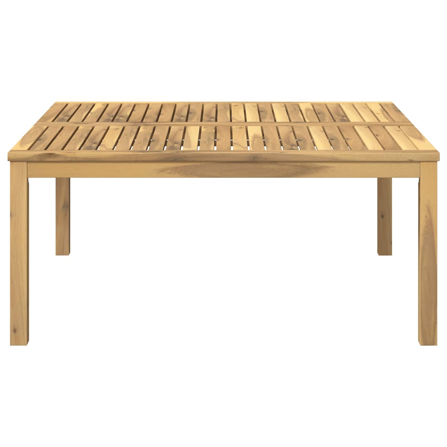 Sofabord Hvid 100 x 100,5 x 45 cm Massivt Akacietræ