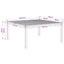 Sofabord Hvid 100 x 100,5 x 45 cm Massivt Akacietræ