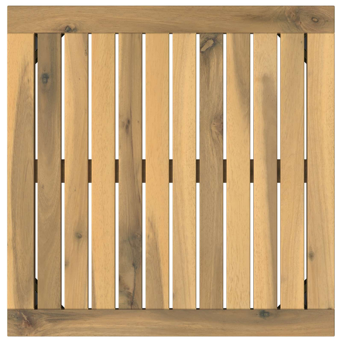 Sofabord Hvid og sort 50 x 48,5 x 36 cm Massivt Akacietræ