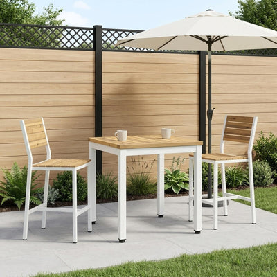 Sofabord Hvid 50 x 48,5 x 36 cm Massivt Akacietræ