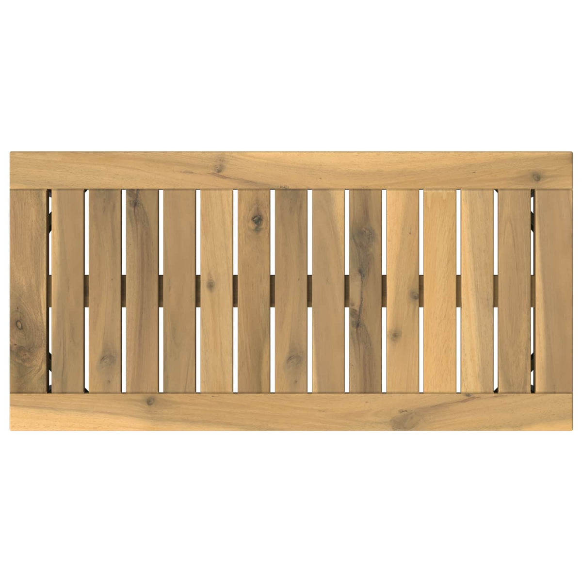 Sofabord Hvid og sort 60,5 x 30 x 36 cm Massivt Akacietræ
