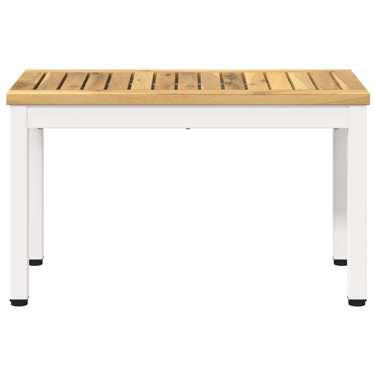 Sofabord Hvid 60,5 x 30 x 36 cm Massivt Akacietræ
