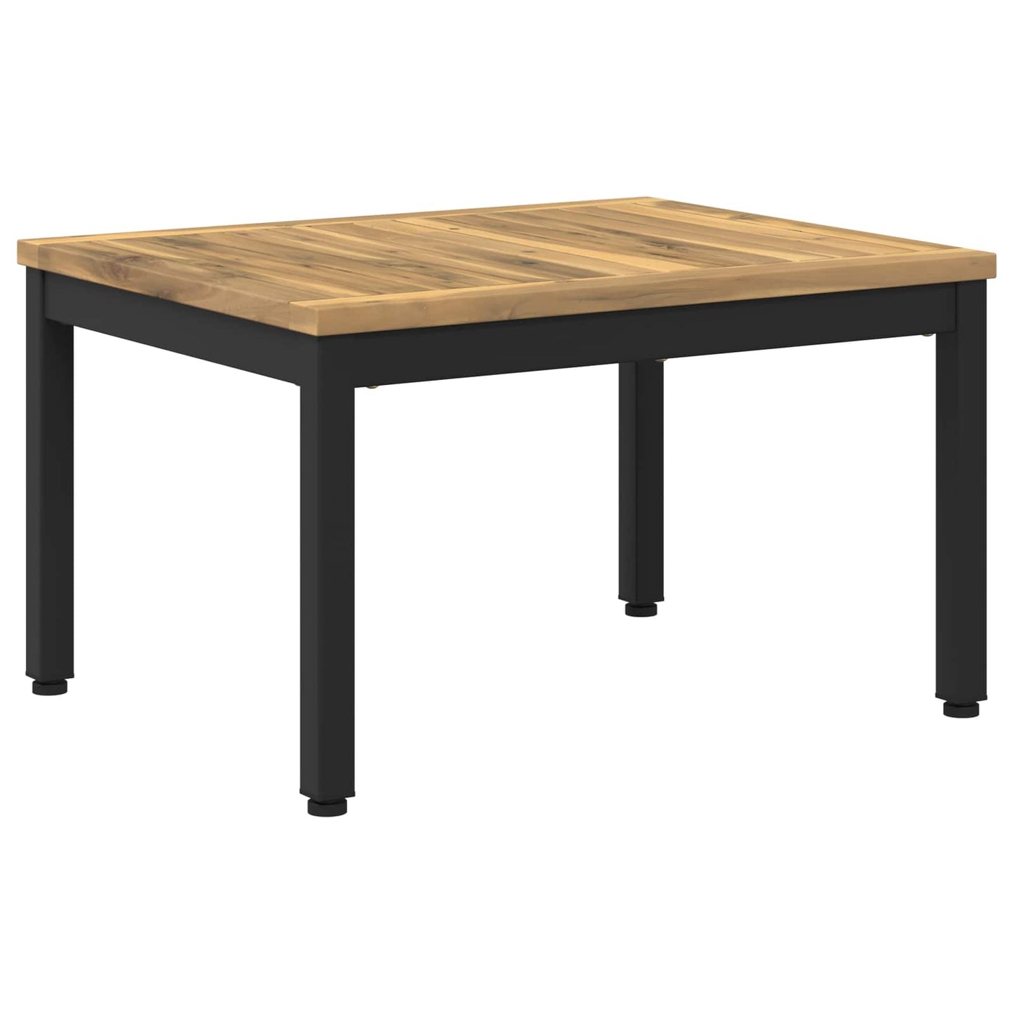 Sofabord Hvid og sort 50 x 60,5 x 36 cm Massivt Akacietræ