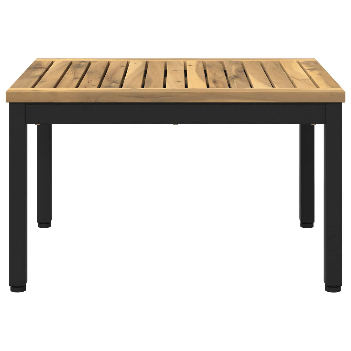Sofabord Hvid og sort 50 x 60,5 x 36 cm Massivt Akacietræ