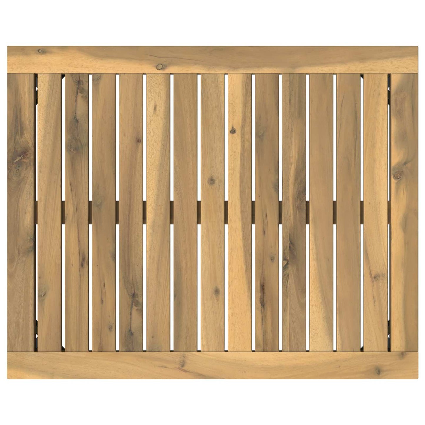 Sofabord Hvid og sort 50 x 60,5 x 36 cm Massivt Akacietræ