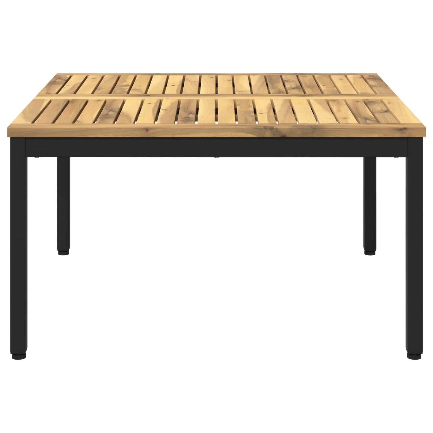 Sofabord Hvid og sort 80 x 80,5 x 45 cm Massivt Akacietræ