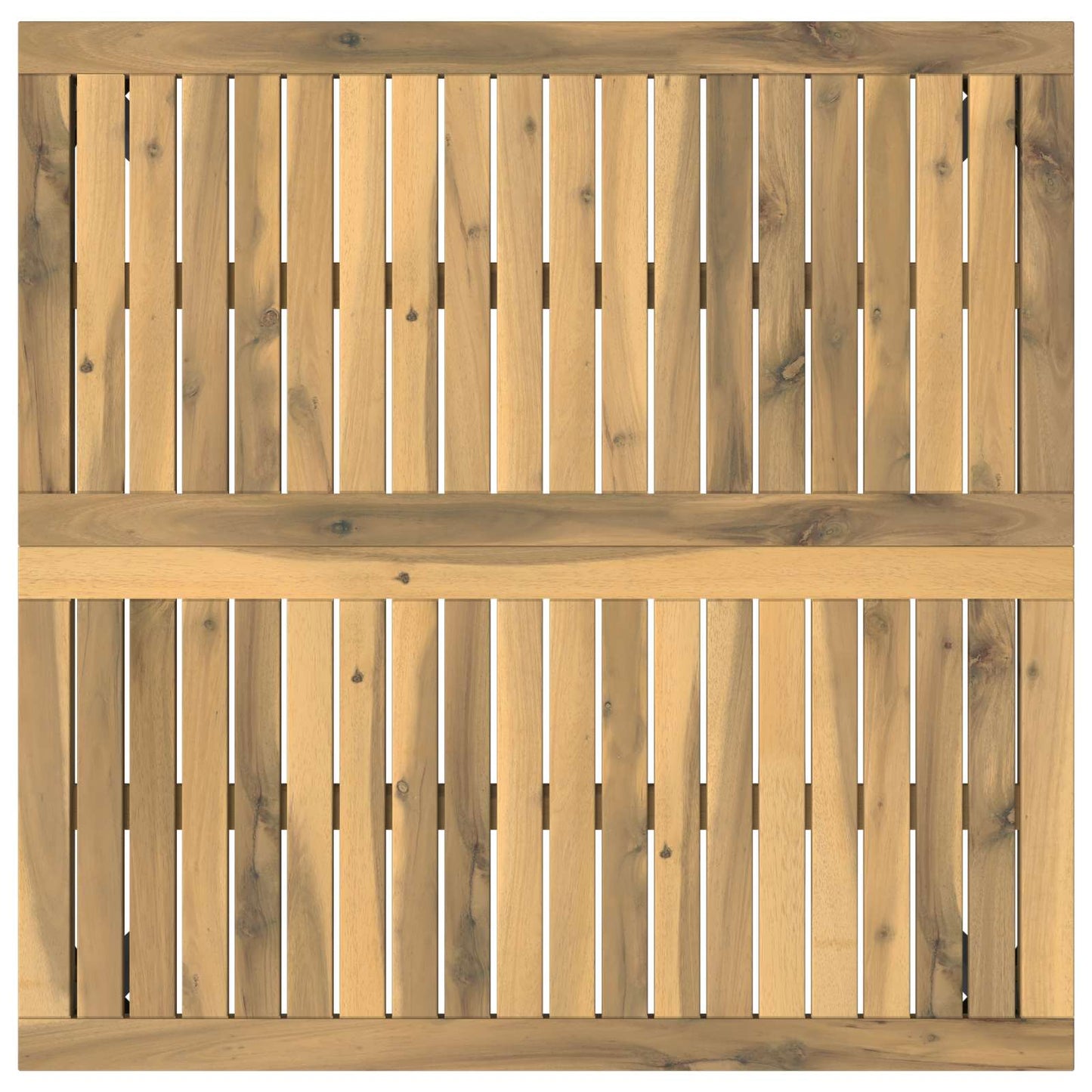 Sofabord Hvid og sort 80 x 80,5 x 45 cm Massivt Akacietræ