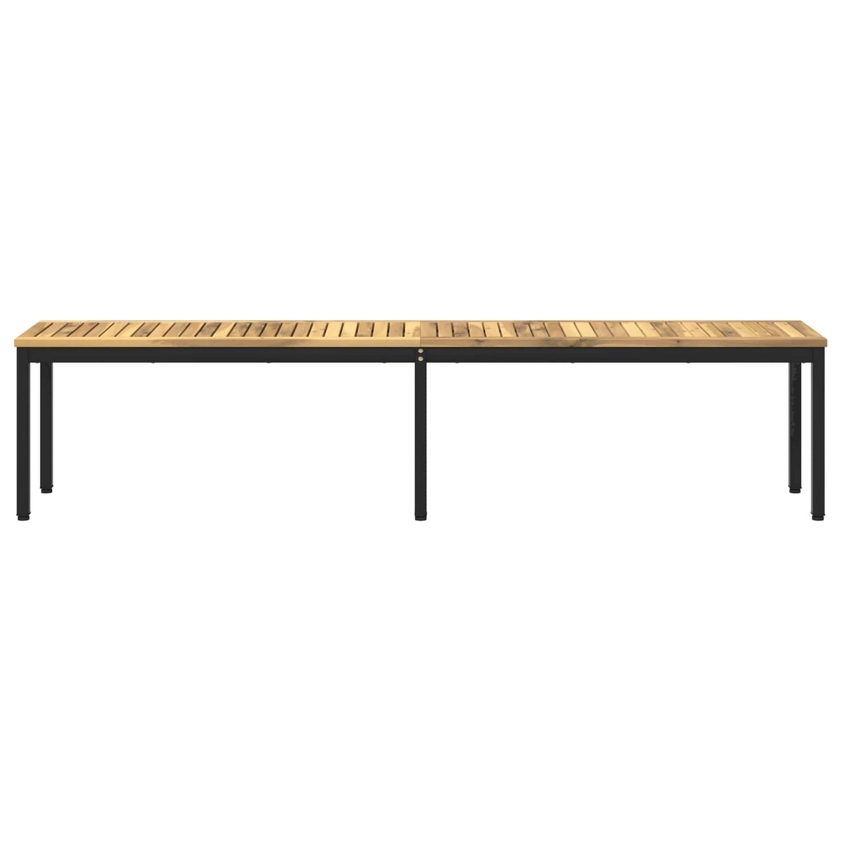 Havebænk 201 x 35 x 45 cm Massivt Akacietræ Hvid og sort