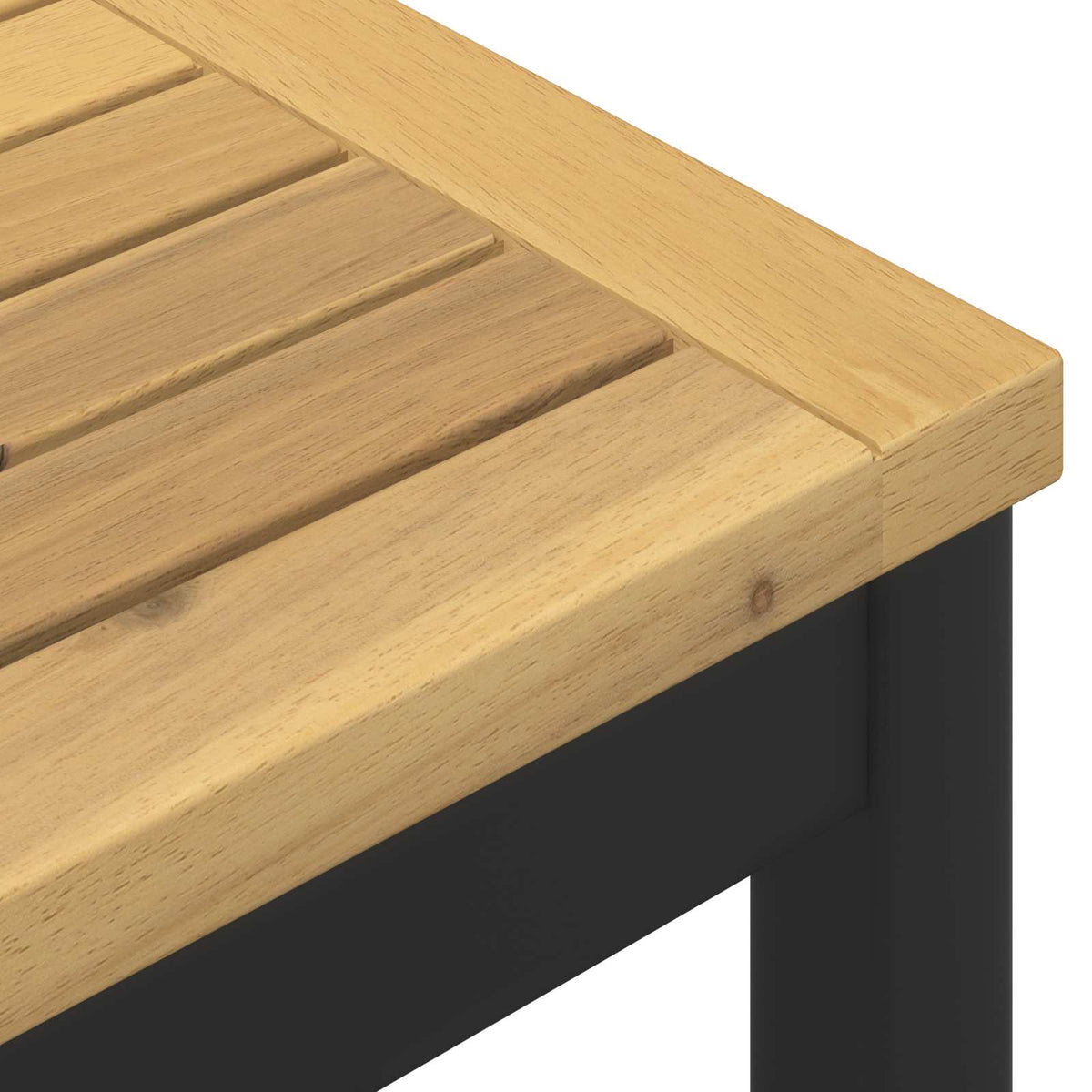 Have Bar Bord Hvid og sort 80 x 80,5 x 105 cm Massivt Akacietræ