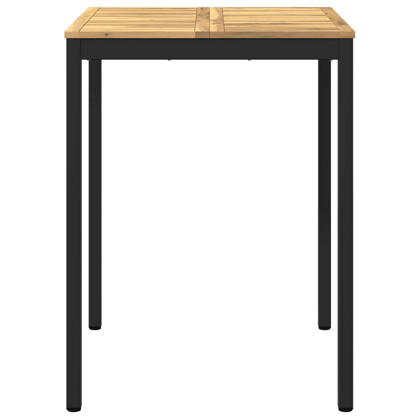 Have Bar Bord Hvid og sort 80 x 80,5 x 105 cm Massivt Akacietræ