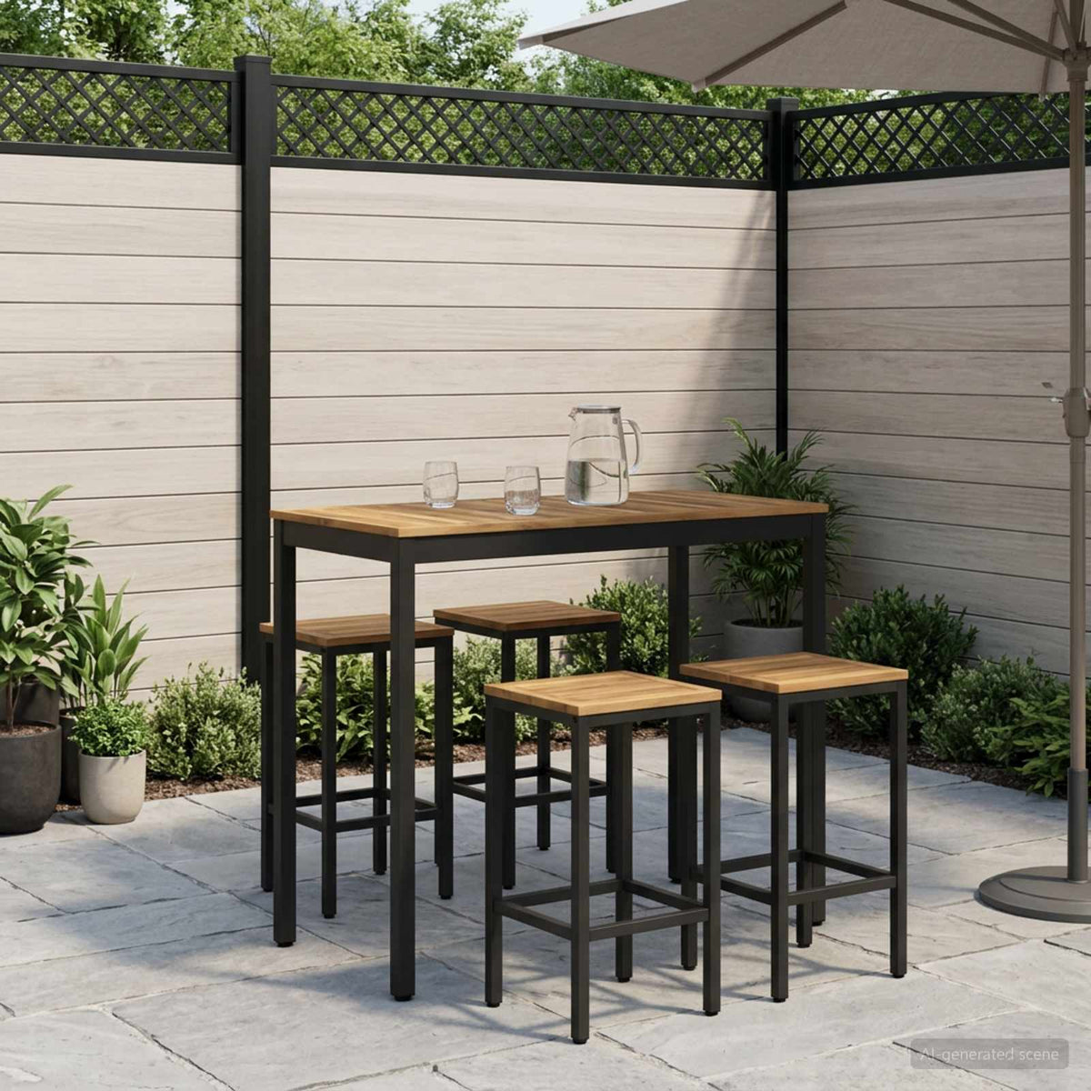 Have Bar Bord Hvid og sort 108,5 x 55 x 105 cm