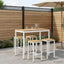 Have Bar Bord Hvid 108,5 x 55 x 105 cm Massivt Akacietræ