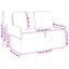 Sofaer med pude 110cm Creme Krydsfinér