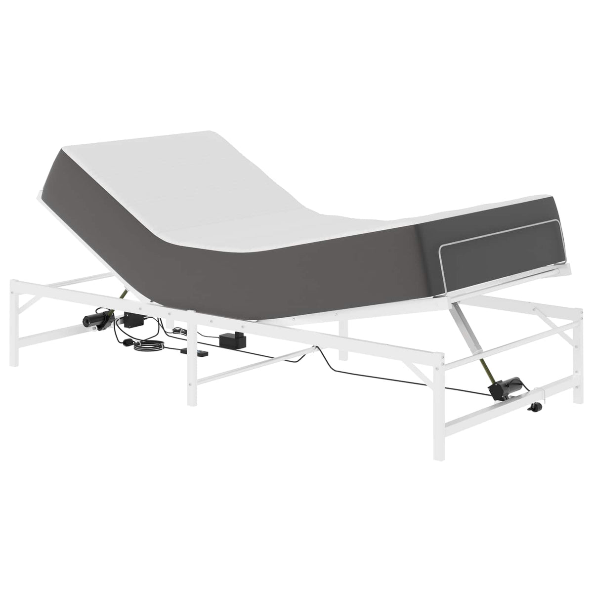 Elektrisk Justerbar Sengetramme Hvid 100 x 200 cm Stål
