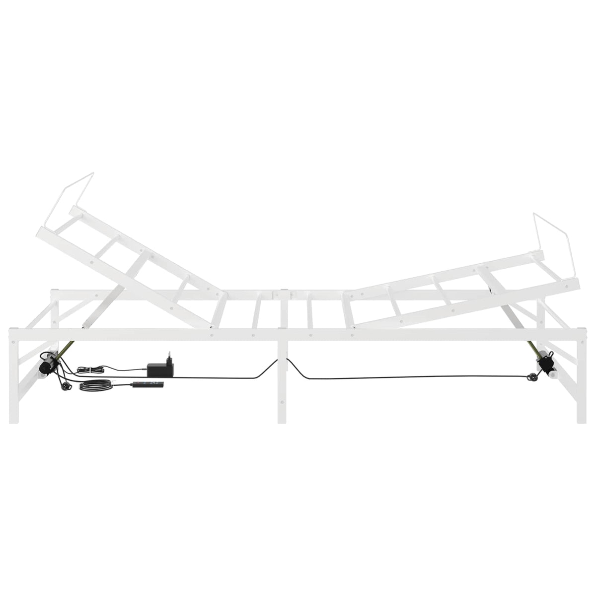 Elektrisk Justerbar Sengetramme Hvid 100 x 200 cm Stål
