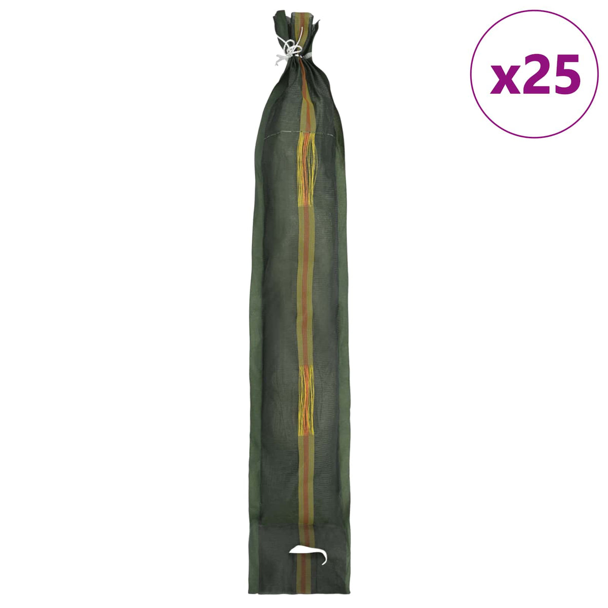 Sandsække 25 stk. Mørkegrøn 120 x 27 cm HDPE