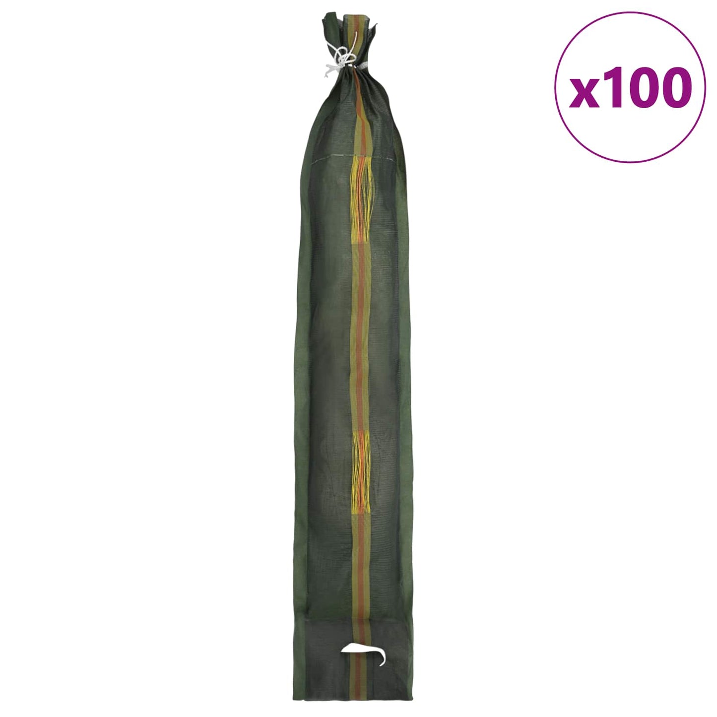Sandsække 100 stk. Mørkegrøn 120 x 27 cm HDPE