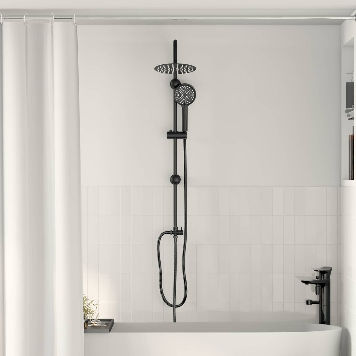 Brusesystem Sort 47 x 20 x 95 cm Rustfrit stål