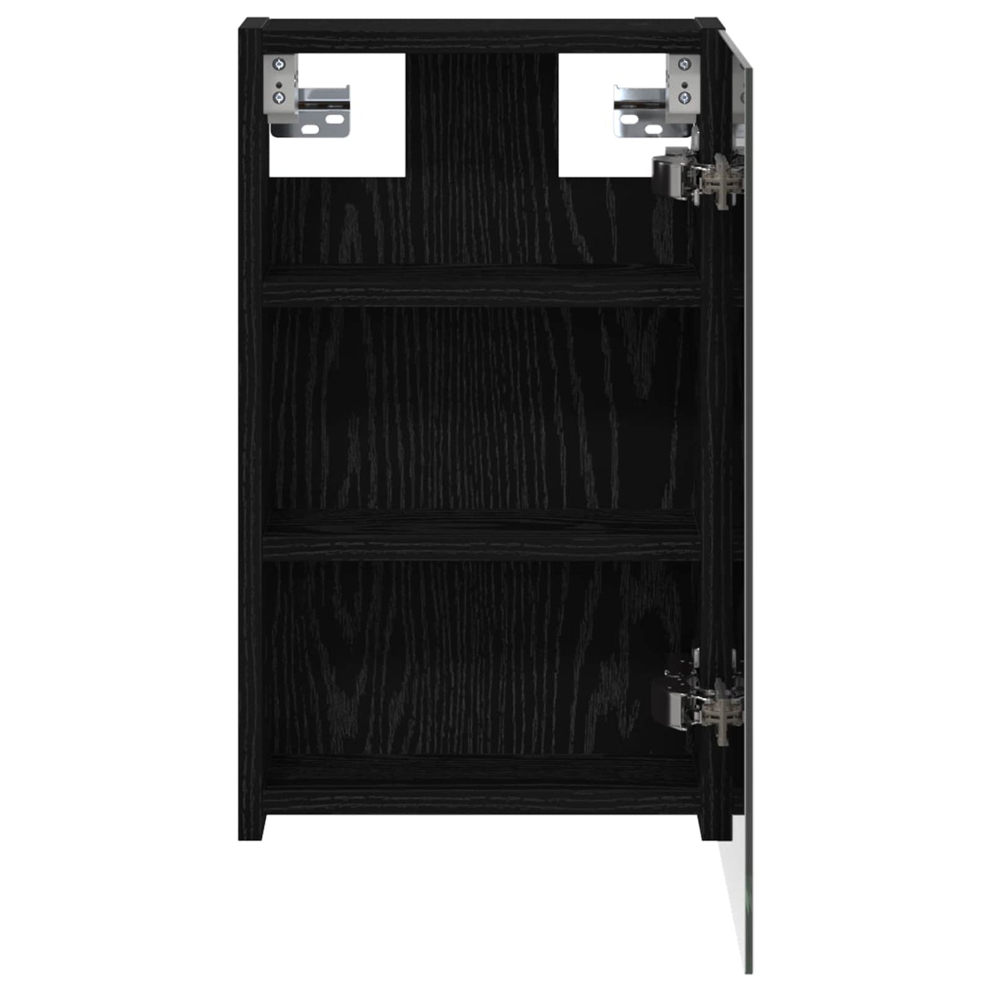 Badeværelsesspejlskab Sort eg 30 x 10,5 x 50 cm Konstrueret træ