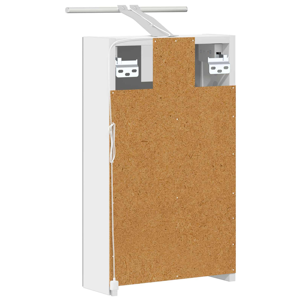 Badeværelsesspejlskab Hvid 30 x 10,5 x 50 cm Konstrueret træ