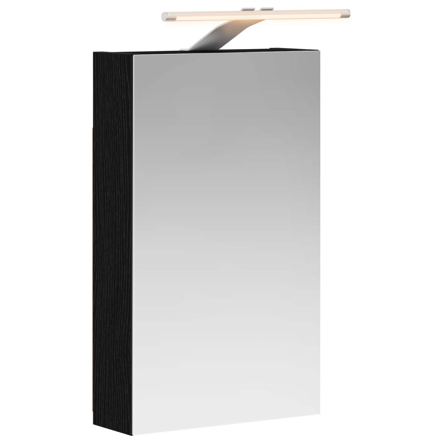 Badeværelsesspejlskab Sort eg 30 x 10,5 x 50 cm Konstrueret træ