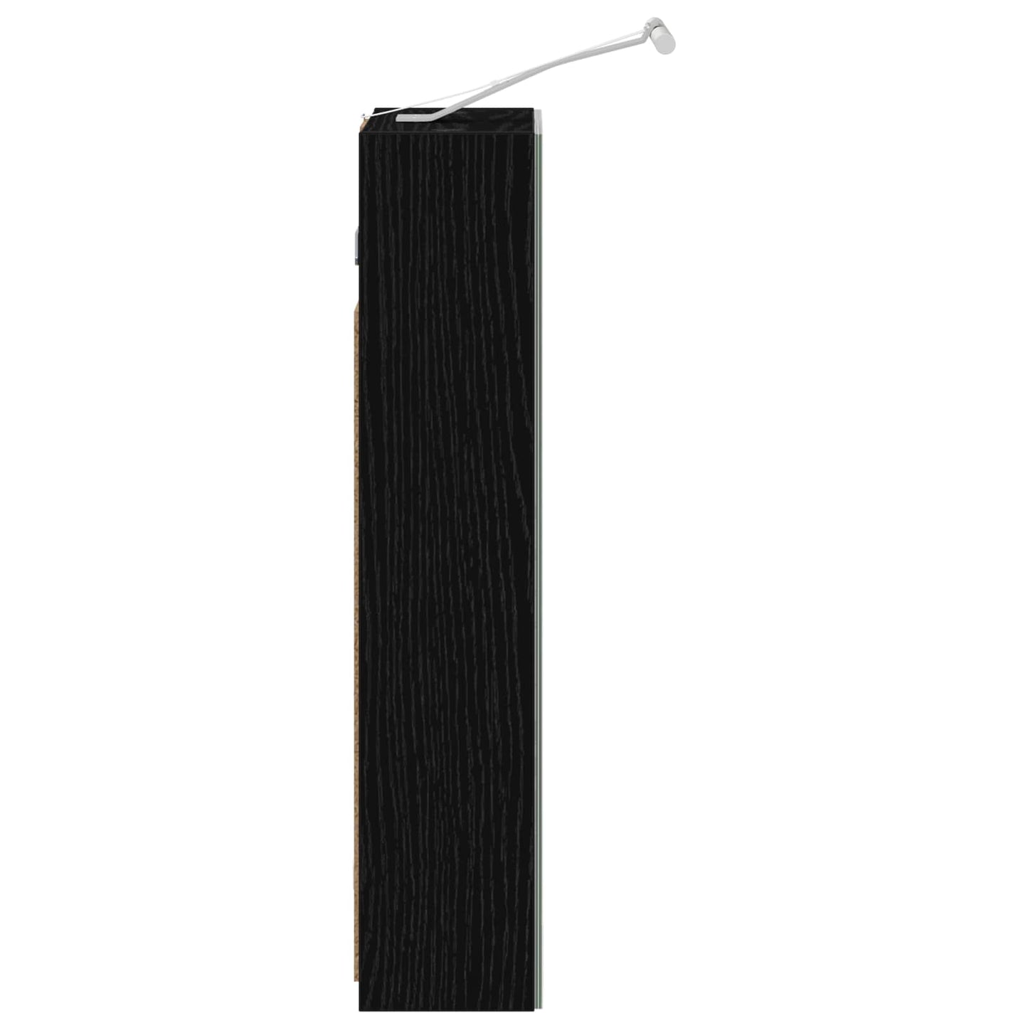 Badeværelsesspejlskab Sort eg 30 x 10,5 x 50 cm Konstrueret træ