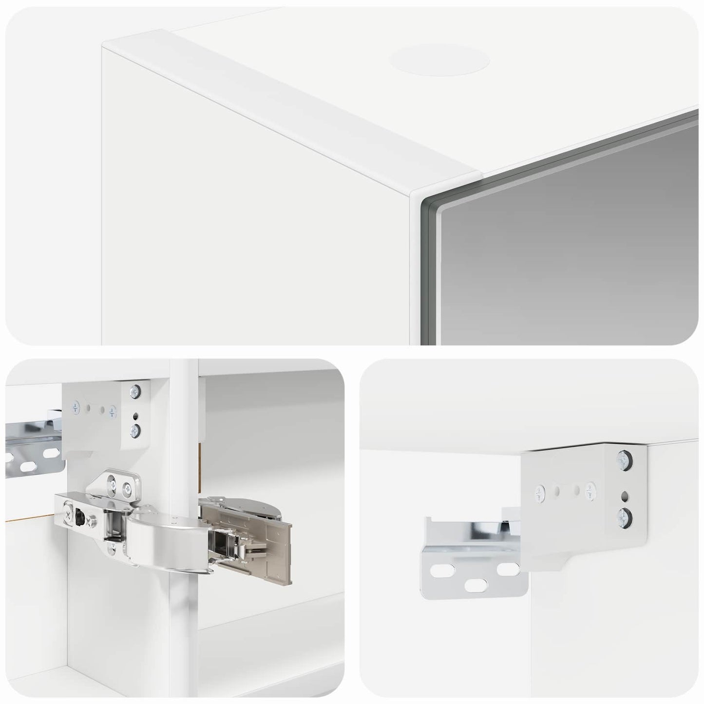 Badeværelsesspejlskab Hvid 40 x 10,5 x 60,5 cm Konstrueret træ