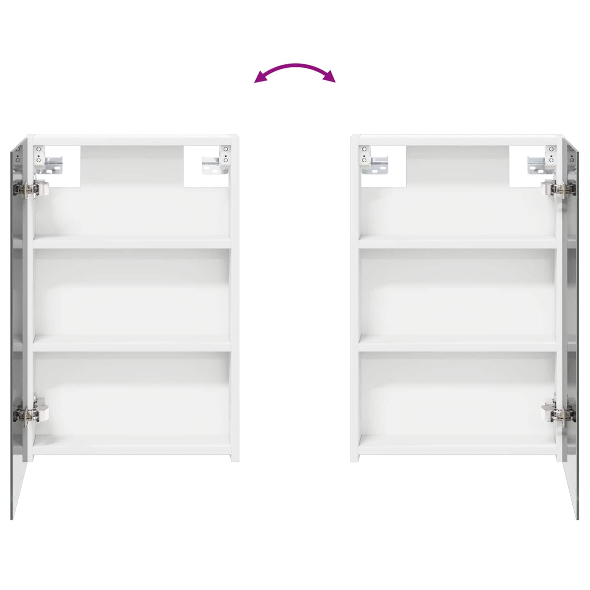 Badeværelsesspejlskab Hvid 40 x 10,5 x 60,5 cm Konstrueret træ
