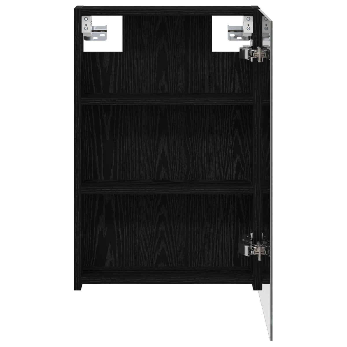 Badeværelsesspejlskab Sort eg 40 x 10,5 x 60,5 cm