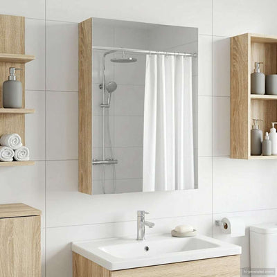 Badeværelsesspejlskab Sonoma eg 40 x 10,5 x 60,5 cm