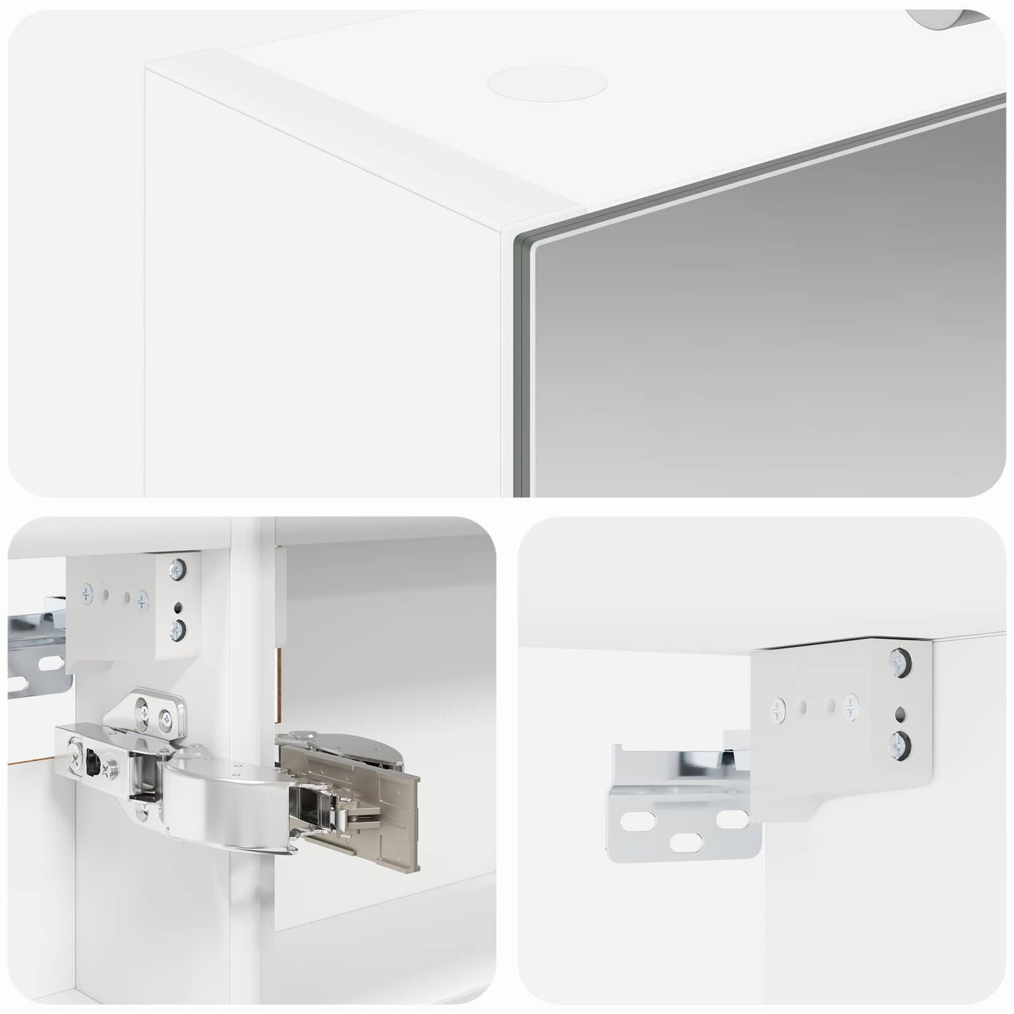 Badeværelsesspejlskab Hvid 40 x 10,5 x 60,5 cm Konstrueret træ