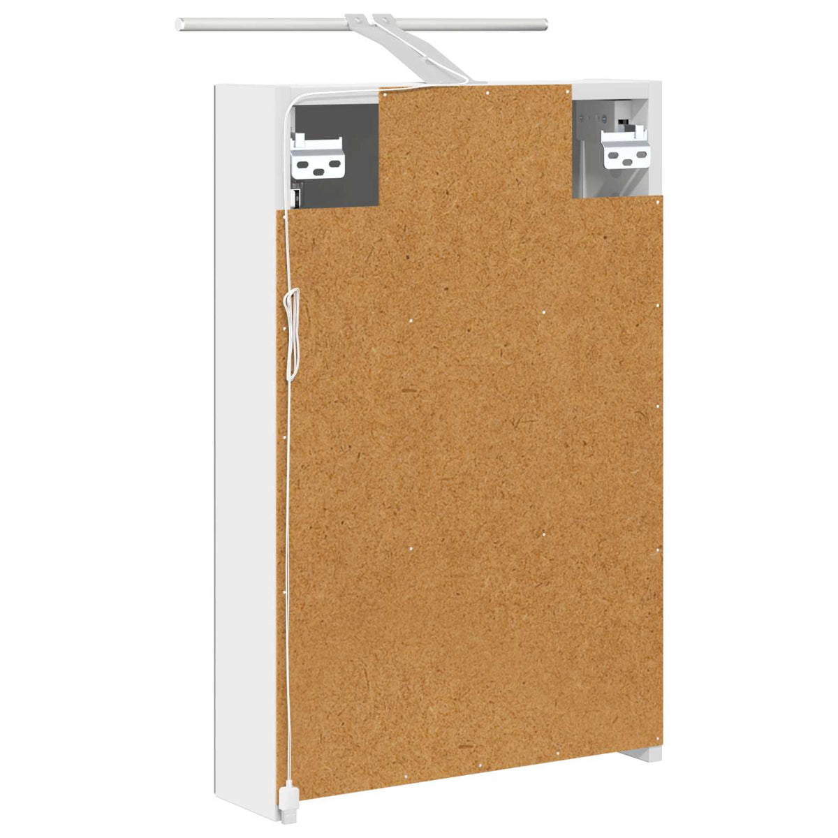 Badeværelsesspejlskab Hvid 40 x 10,5 x 60,5 cm Konstrueret træ