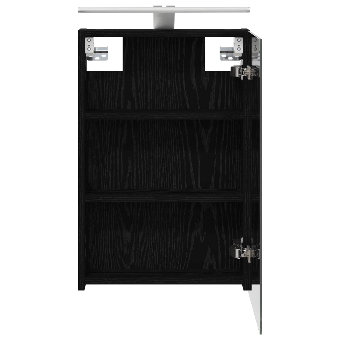Badeværelsesspejlskab Sort eg 40 x 10,5 x 60,5 cm