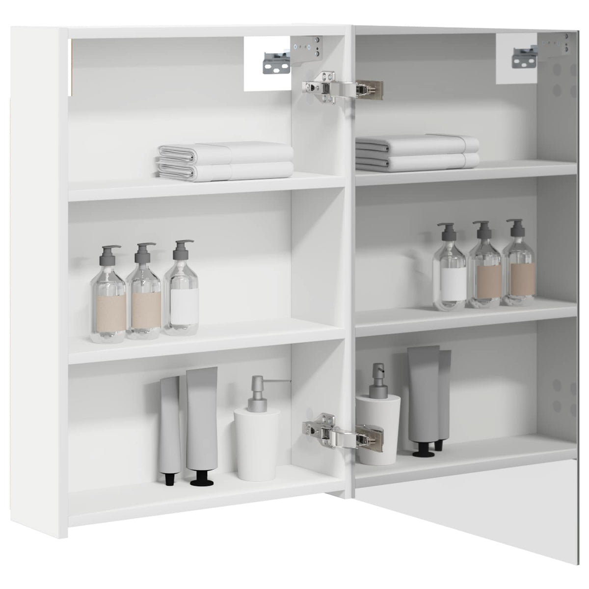 Badeværelsesspejlskab Hvid 50 x 14,5 x 70 cm Konstrueret træ