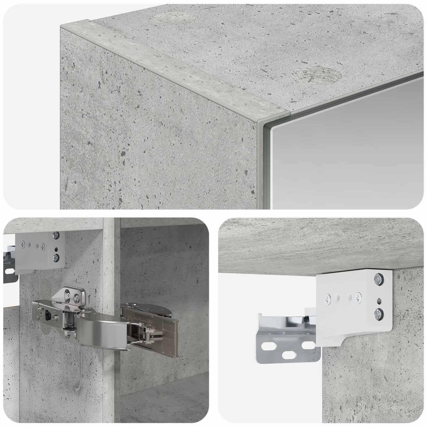 Badeværelsesspejlskab Beton Grå 50 x 14,5 x 70 cm