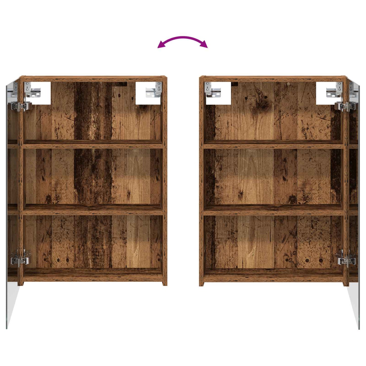Badeværelsesspejlskab Gammelt træ 50 x 14,5 x 70 cm