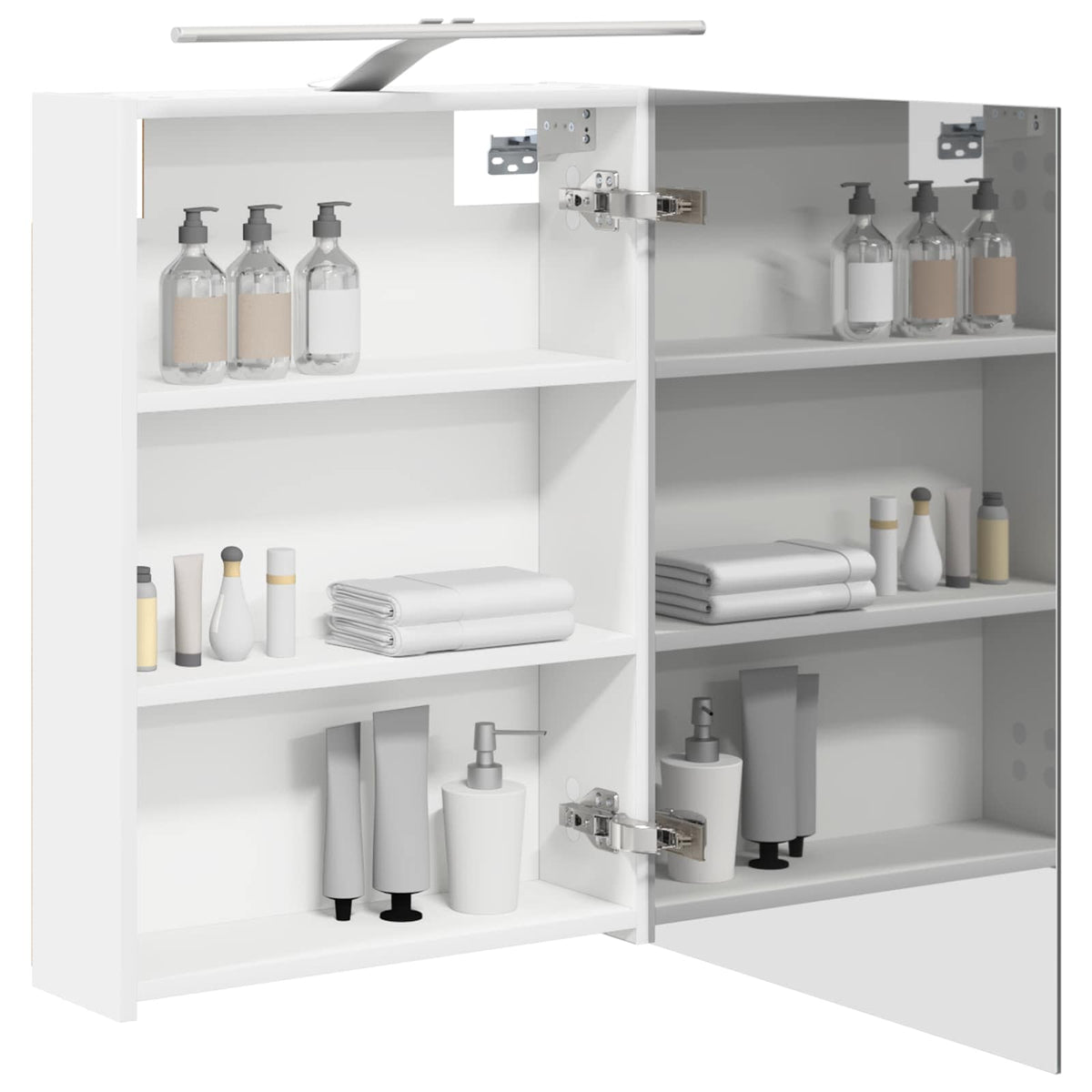 Badeværelsesspejlskab Hvid 50 x 14,5 x 70 cm Konstrueret træ
